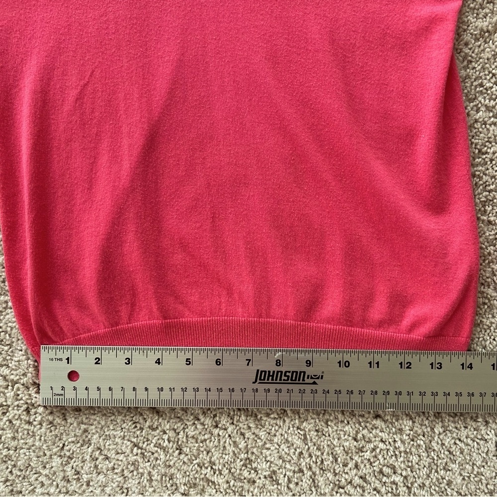J Crew Womens Sweater Salmon Long Sleeve V Neck Cotton Summer Medium RN77388 - Picture 10 of 12